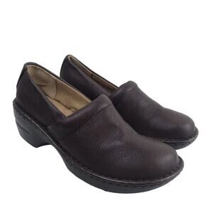 GH Bass Women's Sheena Brown Ripple Vegan Leather Clog Nurse Slip-On Shoes 7.5M